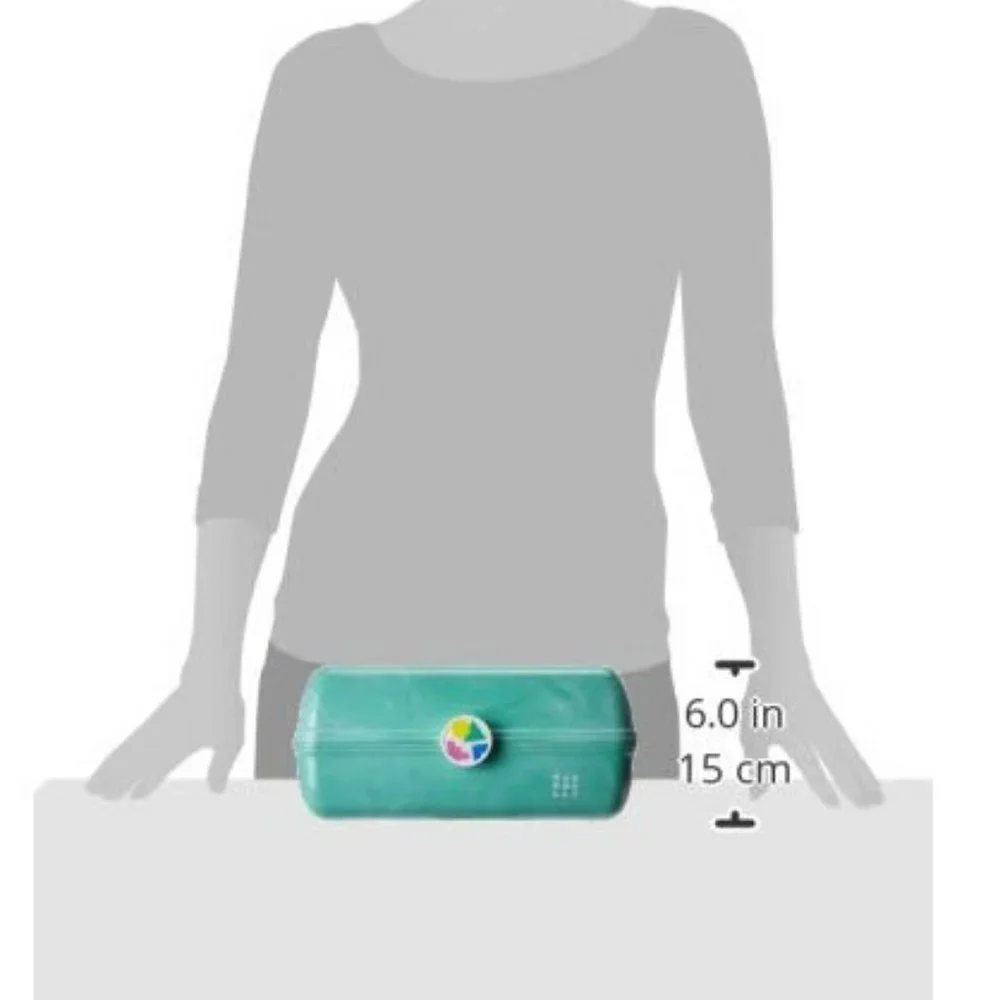 Caboodles On-The-Go Girl Makeup Cosmetic Travel Organizer, White Opal